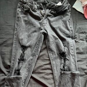 KanCan Gray Boyfriend Jeans Distressed Style